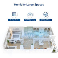 Load image into Gallery viewer, LEVOIT Humidifiers for Bedroom Large Room 6L Warm and Cool Mist for Families Plants with Built-in Humidity Sensor, Essential Oil, Air Vaporizer with Remote Control, Timer Setting, White