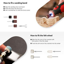 Load image into Gallery viewer, AVID POWER Cordless Rotary Tool 2.0 Ah 8V Rechargeable Rotary Tool, 4 Front LED Lights, 5 Speeds, 60 Pcs Rotary Tool Accessories with Bag for Carving, Engraving, Sanding, Polishing and Cutting - Red