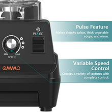 Load image into Gallery viewer, OMMO Blender 1800PW, Professional High Speed Countertop Blender with Durable Stainless Steel Blades, 60oz BPA Free Blender for Shakes and Smoothies, Nuts, Ice and Fruits, Dishwasher Safe