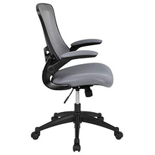 Load image into Gallery viewer, Flash Furniture Mid-Back Dark Gray Mesh Swivel Ergonomic Task Office Chair with Flip-Up Arms