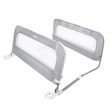 Load image into Gallery viewer, Summer® Double Safety Bedrail, Gray, Metal and Fabric Bedrail Set for Toddlers, 42.5” Long, Fits Twin, Full, and Queen Beds and Accommodates Thick Mattresses and Platform Beds