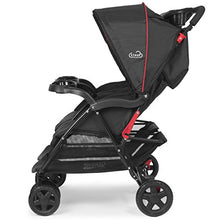 Load image into Gallery viewer, Kolcraft Cloud Plus Lightweight Double Stroller with Reclining Seats & Extendable Canopies, Red/Black