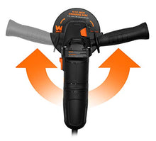 Load image into Gallery viewer, WEN 94475 7.5-Amp 4-1/2-Inch Angle Grinder with Reversible Handle, Three Grinding Discs, and Carrying Case, Black,orange