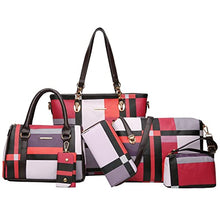 Load image into Gallery viewer, 2E-youth Designer Purses and Handbags for Women Satchel Shoulder Bag Tote Top Handle Bag (2D-gezi6-red)