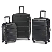 Load image into Gallery viewer, Samsonite Omni PC Hardside Expandable Luggage with Spinner Wheels, Black, Checked-Medium 24-Inch