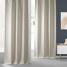 Load image into Gallery viewer, HPD Half Price Drapes Faux Linen Room Darkening Curtains - 120 Inches Long Luxury Linen Curtains for Bedroom & Living Room (1 Panel), 50W X 120L, Birch