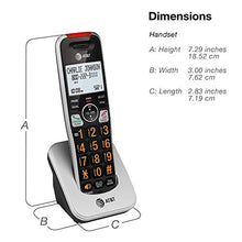 Load image into Gallery viewer, AT&T BL102-2 DECT 6.0 2-Handset Cordless Phone for Home with Answering Machine, Call Blocking, Caller ID Announcer, Audio Assist, Intercom, and Unsurpassed Range, Silver/Black