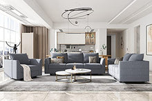 Load image into Gallery viewer, HONBAY Modern Fabric Middle Module for Modular Sofa Customizable Sectional Sofa Couch Accent Armless Chair, Bluish Grey