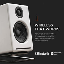 Load image into Gallery viewer, Audioengine A2+ Plus Wireless Speaker Bluetooth | Desktop Monitor Speakers | Home Music System aptX Bluetooth, 60W Powered Bookshelf Stereo Speakers | AUX Audio, USB, RCA Inputs,16-bit DAC (White)