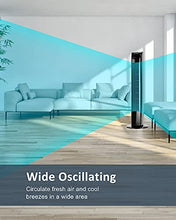 Load image into Gallery viewer, Uthfy Oscillating Tower Fan with Remote, Electric Standing Tower Fan Floor Fan for Bedroom Indoor Office and Home Use,Quiet Cooling Portable Bladeless Tower Fans, 30 inchs, Black Tower Fan