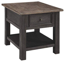 Load image into Gallery viewer, Signature Design by Ashley Tyler Creek Rustic End Table with Storage Drawer and Fixed Shelf, Brown & Black