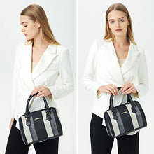 Load image into Gallery viewer, 2E-youth Designer Purses And Handbags For Women Satchel Shoulder Bag Tote Bag For Work Clutch Purses (2G-stripe-black)