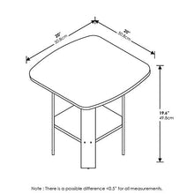Load image into Gallery viewer, FURINNO Simple Design End Table, 2-Pack, Dark Walnut