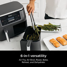 Load image into Gallery viewer, Ninja DZ201 Foodi 8 Quart 6-in-1 DualZone 2-Basket Air Fryer with 2 Independent Frying Baskets, Match Cook & Smart Finish to Roast, Broil, Dehydrate & More for Quick, Easy Meals, Grey