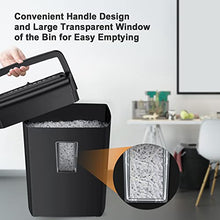 Load image into Gallery viewer, Bonsaii 10-Sheet Cross Cut Paper Shredder, 5.5 Gal Home Office Heavy Duty Shredder for Credit Card, Staple, Clip with Transparent Window(C209-D)