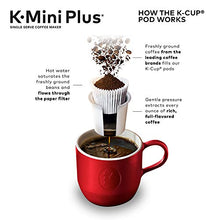 Load image into Gallery viewer, Keurig K-Mini Plus Coffee Maker, Single Serve K-Cup Pod Coffee Brewer, Comes With 6 to 12 Oz. Brew Size, K-Cup Pod Storage, and Travel Mug Friendly, Studio Gray