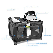 Load image into Gallery viewer, Pamo Babe Deluxe Nursery Center Comfortable Playard for Babies (Grey)