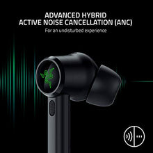 Load image into Gallery viewer, Razer Hammerhead True Wireless Pro Bluetooth Gaming Earbuds: THX Certified - Advanced Hybrid Active Noise Cancellation - 60ms Low-Latency - Touch Enabled - <20 Hr Battery Life - Classic Black