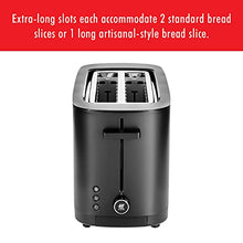 Load image into Gallery viewer, Zwilling Enfinigy Cool Touch 2 Long Slot Toaster, 4 Slices with Extra Wide 1.5" Slots for Bagels, 7 Toast Settings, Even Toasting, Reheat, Cancel, Defrost, Black
