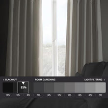 Load image into Gallery viewer, HPD Half Price Drapes Faux Linen Room Darkening Curtains - 120 Inches Long Luxury Linen Curtains for Bedroom & Living Room (1 Panel), 50W X 120L, Birch