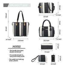 Load image into Gallery viewer, 2E-youth Designer Purses And Handbags For Women Satchel Shoulder Bag Tote Bag For Work Clutch Purses (2G-stripe-black)