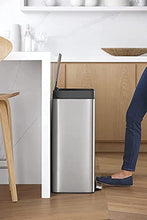 Load image into Gallery viewer, SIMPLI-MAGIC 50 Liter / 13.2 Gallon Soft-Close, Smudge Resistant Trash Can with Foot Pedal and Built in Filter- Stainless Steel, Sleek Finish