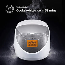 Load image into Gallery viewer, CUCKOO CR-0632F | 6-Cup (Uncooked) Micom Rice Cooker | 9 Menu Options: White Rice, Brown Rice & More, Nonstick Inner Pot, Made in Korea | White/Grey