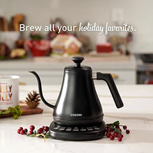 Load image into Gallery viewer, COSORI Electric Gooseneck Kettle with 5 Variable Presets, Pour Over Kettle & Coffee Kettle, 100% Stainless Steel Inner Lid & Bottom, 1200 Watt Quick Heating, 0.8L, Matte Black
