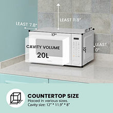 Load image into Gallery viewer, COMFEE CMO-C20M1WH Retro Microwave With 11 power levels, Fast Multi-stage Cooking, Turntable Reset Function Kitchen Timer, Speedy Cooking, Weight/Time Defrost, Memory function, Children Lock, 700W