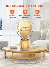 Load image into Gallery viewer, GiveBest Portable Electric Space Heater with Thermostat, 1500W/750W Safe and Quiet Ceramic Heater Fan, Heat Up 200 Square Feet for Office Room Desk Indoor Use, Silver