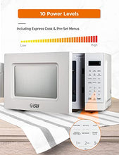 Load image into Gallery viewer, COMMERCIAL CHEF 0.7 Cu Ft Microwave with 10 Power Levels, 700W Microwave with Digital Display, Countertop Microwave with Child Safety Door Lock, Programmable with Push Button, White