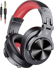 Load image into Gallery viewer, OneOdio A71 Hi-Res Studio Recording Headphones - Wired Over Ear Headphones with SharePort, Professional Monitoring & Mixing Foldable Headphones with Stereo Sound (Red)