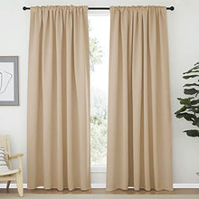 Load image into Gallery viewer, NICETOWN Window Treatment Elegant Curtains - (Biscotti Beige Color) 70 X 84, 1 Pair, Room Darkening Curtains and Drapes for Bedroom