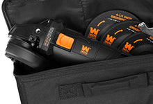Load image into Gallery viewer, WEN 94475 7.5-Amp 4-1/2-Inch Angle Grinder with Reversible Handle, Three Grinding Discs, and Carrying Case, Black,orange