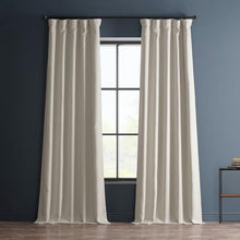 Load image into Gallery viewer, HPD Half Price Drapes Faux Linen Room Darkening Curtains - 120 Inches Long Luxury Linen Curtains for Bedroom & Living Room (1 Panel), 50W X 120L, Birch