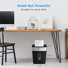 Load image into Gallery viewer, BONSEN Shredder for Home Office, 8-Sheet Crosscut Credit Card Shredder, Small Paper Shredder for Home Use with 4 Gallons Wastebasket, High Security Level P-4, ETL Certification (S3101)