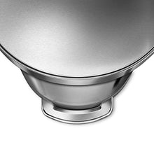Load image into Gallery viewer, simplehuman 60 Liter Semi-Round Hands-Free Kitchen Step Stainless Steel Trash Can with Soft-Close Lid, Brushed