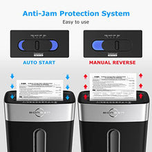 Load image into Gallery viewer, BONSEN Shredder for Home Office, 8-Sheet Crosscut Credit Card Shredder, Small Paper Shredder for Home Use with 4 Gallons Wastebasket, High Security Level P-4, ETL Certification (S3101)