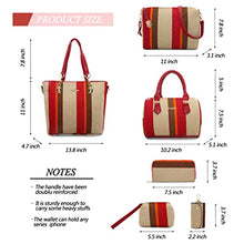 Load image into Gallery viewer, 2E-youth Designer Purses And Handbags For Women Satchel Shoulder Bag Tote Bag For Work Clutch Purses(2H-stripe-red)