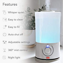 Load image into Gallery viewer, The First Years American Red Cross Baby Glow Ultrasonic Humidifier, White