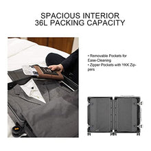 Load image into Gallery viewer, LEVEL8 Gibraltar Carry On Luggage, 20" Aluminum Frame Hardside Suitcase, Zipperless Luggage with TSA Lock and Spinner Wheels - Sliver