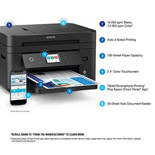 Load image into Gallery viewer, Epson Workforce WF-2960 Wireless All-in-One Printer with Scan, Copy, Fax, Auto Document Feeder, Automatic 2-Sided Printing, 2.4" Touchscreen Display, 150-Sheet Paper Tray and Ethernet,Black