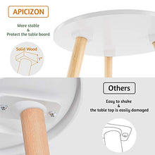 Load image into Gallery viewer, Apicizon Round Side Table, White Nightstand Coffee End Table for Living Room, Bedroom, Small Spaces, Easy Assembly Modern Home Decor Bedside Table with Natural Wood Legs, 16.5 x 20.5 Inches