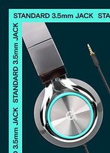 Load image into Gallery viewer, Artix CL750 Wired Headphones with Microphone and Volume Control, On Ear Stereo Noise Isolating Head Phones Corded with Adjustable, Foldable Headband for Computer, Laptop & Cell Phone (Turquoise/Gray)