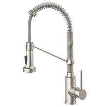 Load image into Gallery viewer, Kraus KPF-1610SS Bolden 18-Inch Commercial Kitchen Faucet with Dual Function Pull-Down Sprayhead in All-Brite Finish, Stainless Steel