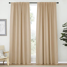 Load image into Gallery viewer, NICETOWN Window Treatment Elegant Curtains - (Biscotti Beige Color) 70 X 84, 1 Pair, Room Darkening Curtains and Drapes for Bedroom