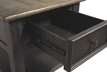 Load image into Gallery viewer, Signature Design by Ashley Tyler Creek Rustic End Table with Storage Drawer and Fixed Shelf, Brown & Black
