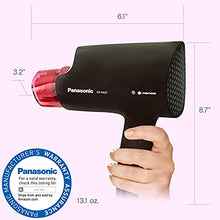 Load image into Gallery viewer, Panasonic nanoe Compact Hair Dryer for Healthy-Looking Hair, 1400W Portable Hair Dryer with Folding Handling and QuickDry Nozzle for Fast Drying – EH-NA27-K (Black/Pink)