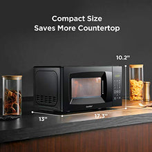 Load image into Gallery viewer, COMFEE' EM720CPL-PMB Countertop Microwave Oven with Sound On/Off, ECO Mode and Easy One-Touch Buttons, 0.7cu.ft, 700W, Black
