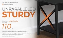 Load image into Gallery viewer, GreenForest Coffee Table Farmhouse Rustic with Storage Shelf for Living Room 43.3 x 23.6 inch, Easy Assembly, Black